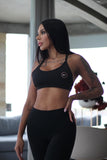 BLACK MAG SPORTS BRA