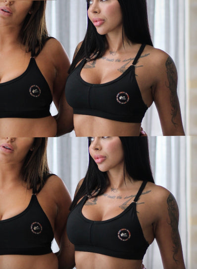 BLACK MAG SPORTS BRA