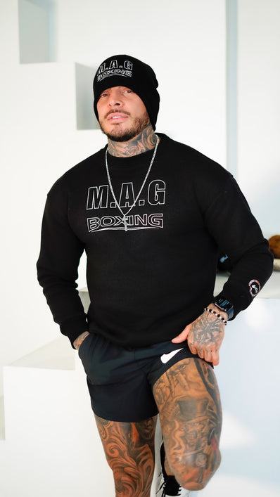 BLACK Embroidery Jumper