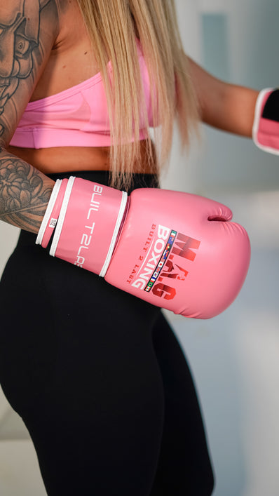 PINK BOXING GLOVES 10OZ