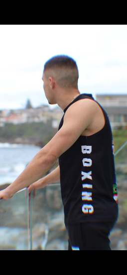 BLACK TRAINING SINGLET