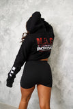 Black Crop Hoodies