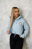 Baby Blue Crop Hoodies