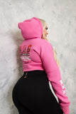 Pink Crop Hoodies