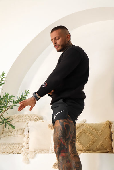 BLACK Embroidery Jumper