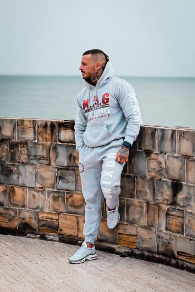 GREY TRACKPANTS W ZIPPERS