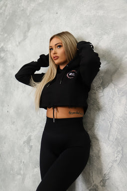 Black Crop Hoodies